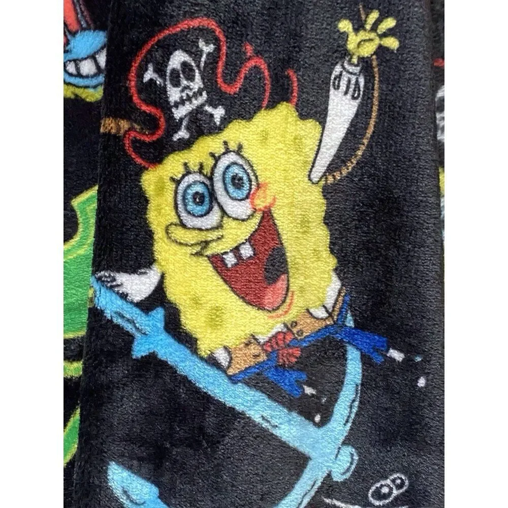 Spongebob Squarepants Movie Throw‎ Blanket 50”X 70” Pirate Davy Jones Black NEW
